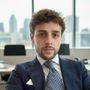 Andrea Aimone nel suo ufficio di Dubai