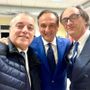 Franco Graglia insieme con il presidente Cirio e il dottor Massimo Gula