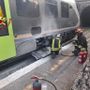 I soccorsi al treno stamane ad Airole (Foto Osservatorio Ferrovia del Tenda)