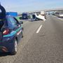 L'auto cappottata sulla A4 L'auto cappottata sulla A4