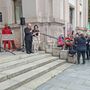 Il vescovo di Alba marco Brunetti nel suo intervento alla manifestazione Il vescovo di Alba marco Brunetti nel suo intervento alla manifestazione