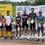 Il gruppo dei primi sette di categoria con a destra il presidente Marco Bersezio del CCCCuneo