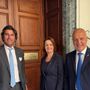 Nella foto il senatore Giorgio Maria Bergesio, primo da destra, insieme a Mara Bizzotto e Gianluca Cantalamessa.