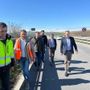 Il sopralluogo nella tangenziale di Alba lo scorso marzo