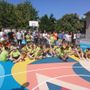 Saluzzo, l'inaugurazione del campetto da basket della Rosa Bianca