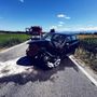 Una delle vetture coinvolte nell'incidente
