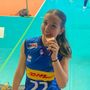 Matilde Borello dopo la conquista della medaglia di bronzo agli Europei under-16
