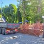 Il cantiere per la riqualificazione dell’area giochi del Parco della Rotonda