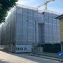 Il cantiere del palazzo di viale Piave