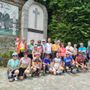 L'arrivo del gruppo ciclistico dei "Ciapamusche" alla Basilica di Superga