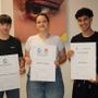 Da sinistra: Cosmin Alexandru Gusatu (corso operatore meccanico), Selvaggia Tomatis (corso operatore benessere) e Yassine Faid (corso operatore meccanico)