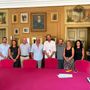 Gli amministratori che hanno preso parte alla conferenza stampa tenuta in Sala Rossa Gli amministratori che hanno preso parte alla conferenza stampa tenuta in Sala Rossa
