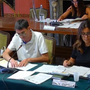Un momento della seduta. Al centro il sindaco Dario Tallone Un momento della seduta. Al centro il sindaco Dario Tallone