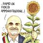 I Girasoli di Farigliano nella vignetta di Danilo Paparelli I Girasoli di Farigliano nella vignetta di Danilo Paparelli
