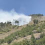 La zona interessata dall'incendio La zona interessata dall'incendio