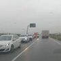 La coda dovuta all'incidente in tangenziale La coda dovuta all'incidente in tangenziale