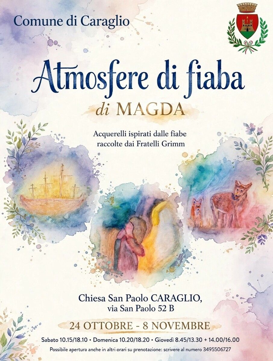 A Caraglio una mostra di acquerelli sulle fiabe dei Fratelli Grimm A Caraglio una mostra di acquerelli sulle fiabe dei Fratelli Grimm