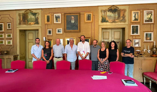 Gli amministratori che hanno preso parte alla conferenza stampa tenuta in Sala Rossa