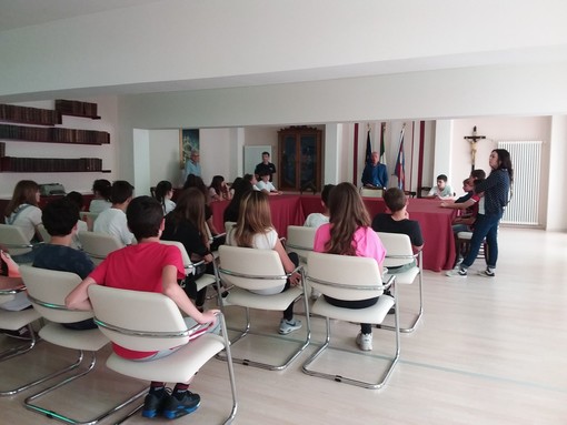 Gli studenti di Venasca in visita al Palazzo Comunale