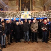 In foto alcuni momenti dell’inaugurazione del presepe della Croce, a Bra