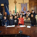 Il gruppo dei presenti alla cerimonia