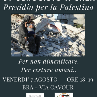 Rete Cuneese per la Palestina: venerdì a Bra il presidio mensile Rete Cuneese per la Palestina: venerdì a Bra il presidio mensile