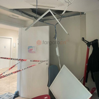 Casa della Comunità a Verzuolo, allagamenti e il distacco di parte del controsoffitto causati dal nubifragio