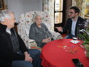 Da sinistra: Antonio Degiacomi, Clotilde Viglino e Alberto Gatto in occasione della festa dei 100 anni, lo scorso 23 gennaio Da sinistra: Antonio Degiacomi, Clotilde Viglino e Alberto Gatto in occasione della festa dei 100 anni, lo scorso 23 gennaio