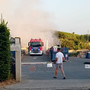 Domato l'incendio all'isola ecologica di Canale Domato l'incendio all'isola ecologica di Canale