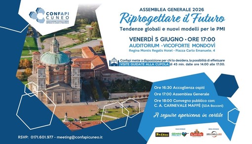 Confapi Cuneo riunisce imprese e territorio: oggi l’Assemblea Generale 2026 a Vicoforte