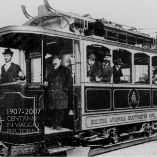 Un tram elettrico a Torino (1896) - archivio ATTS