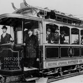 Un tram elettrico a Torino (1896) - archivio ATTS