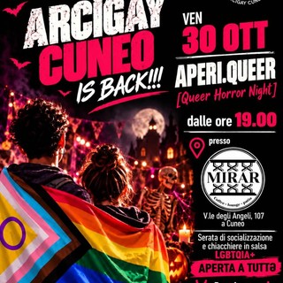 Torna l'AperiQueer di Arcigay Cuneo: si festeggia Halloween con la Queer Horror Night Torna l'AperiQueer di Arcigay Cuneo: si festeggia Halloween con la Queer Horror Night