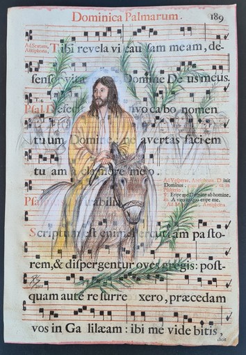 “Gesù entra a Gerusalemme”, disegno di Pinuccia Sardo