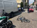 La bici a terra dopo l'investimento