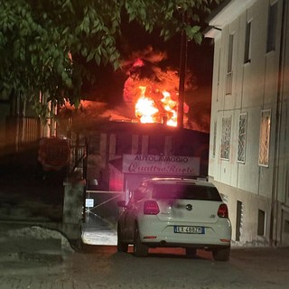 L'incendio al Parco Tanaro dello scorso 9 ottobre (Copyright Targatocn)