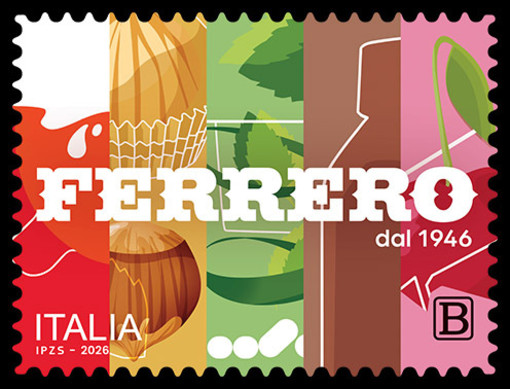 Eccellenze italiane, la Ferrero di Alba torna sui francobolli di Poste Italiane (dodici anni dopo Nutella)