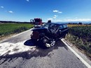 Una delle vetture coinvolte nell'incidente Una delle vetture coinvolte nell'incidente