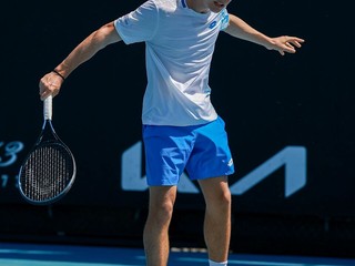 Simone in azione agli Australian Open