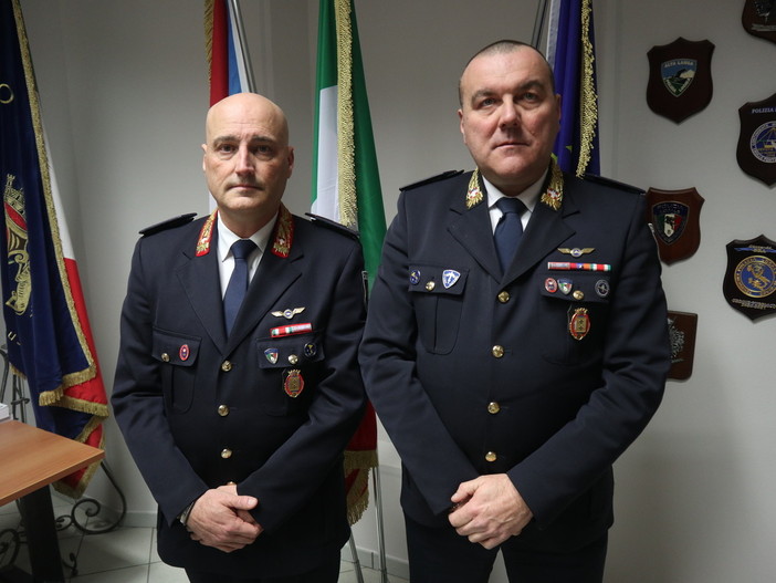 Da sinistra il comandante Davide Detoma e il vice Sergio Mussetto