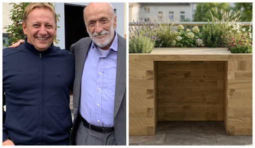 Marco Barberis, responsabile Condotta Slow Food Fossano con il compianto Carlin Petrini - a fianco anteprima progetto Orto terapeutico Marco Barberis, responsabile Condotta Slow Food Fossano con il compianto Carlin Petrini - a fianco anteprima progetto Orto terapeutico