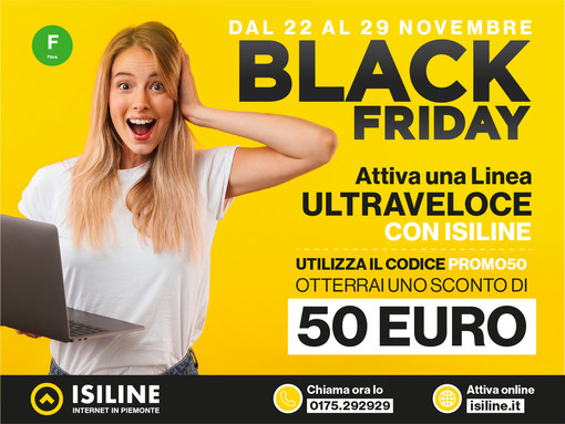 Black Friday di Isiline: 50 euro di sconto se attivi una nuova linea