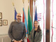 Il presidente della Provincia di Cuneo Luca Robaldo con la presidente dell'Ordine degli Architetti, Pianificatori, Paesaggisti e Conservatori della Provincia di Cuneo, l'arch. Francesca Dalmasso