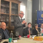 Il vicepresidente Luigi Salvatico con gli ospiti Eduardo Garino e Filippo Quaglia Il vicepresidente Luigi Salvatico con gli ospiti Eduardo Garino e Filippo Quaglia