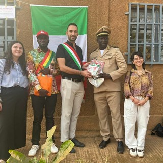 Alberto Galleano durante il sopralluogo in Guinea