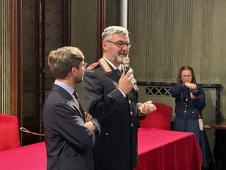 Alcuni momenti della cerimonia tenuta in Sala Consiglio