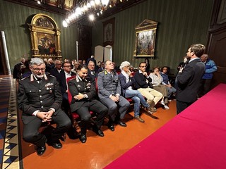 Alcuni momenti della cerimonia tenuta in Sala Consiglio
