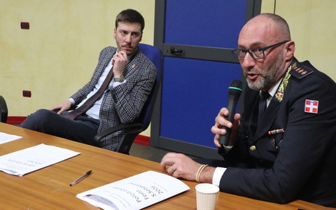 Il presidente Flavio Gastaldi e il comandante Franco Bruno