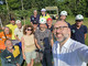I volontari insieme al sindaco
