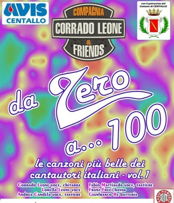 Centallo, il 15 maggio il concerto "Da Zero a... 100"